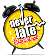 Never Late Electrical Logo